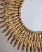 Round Distressed Feather Wall Mirror - The Farthing