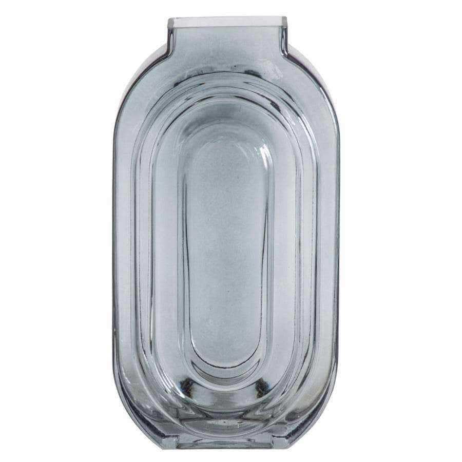 Round Edge Smoked Glass Abstract Vase - The Farthing