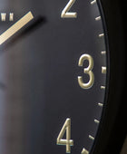 Round Frame Black & Gold Wall Clock 40cm - The Farthing