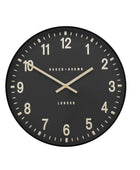 Round Frame Black & Gold Wall Clock 40cm - The Farthing