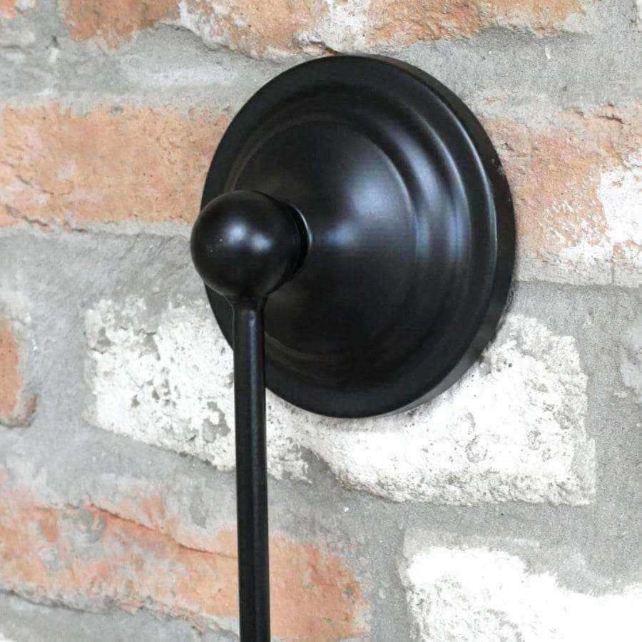 Round Hanging Black Slim Pole Wall Mirror - The Farthing