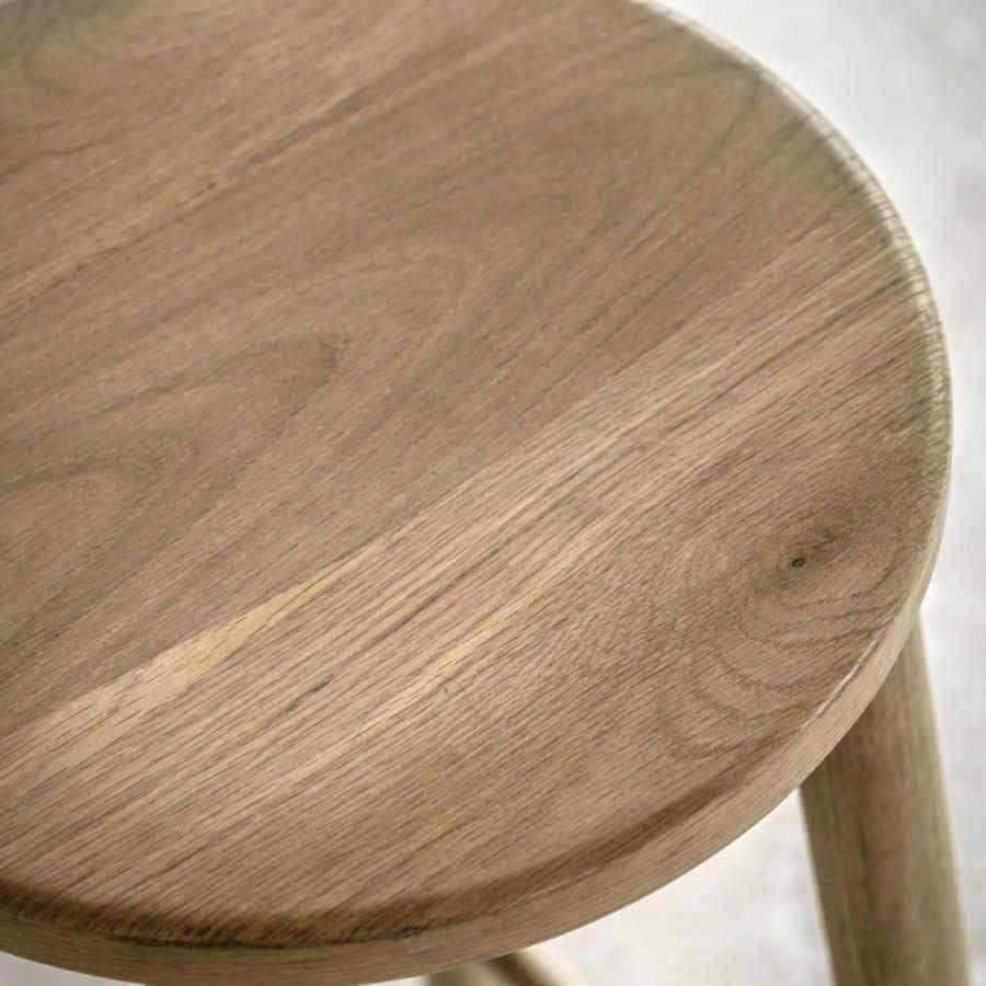 Round Morrish Wood Stool - The Farthing