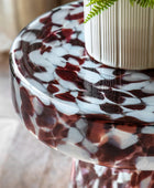 Round Mottled Glass Side Table - The Farthing