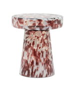Round Mottled Glass Side Table - The Farthing