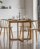 Round Nordic Oak Dining Table - The Farthing