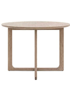 Round Nordic Smoked Oak Dining Table - The Farthing