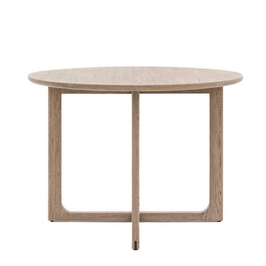 Round Nordic Smoked Oak Dining Table - The Farthing