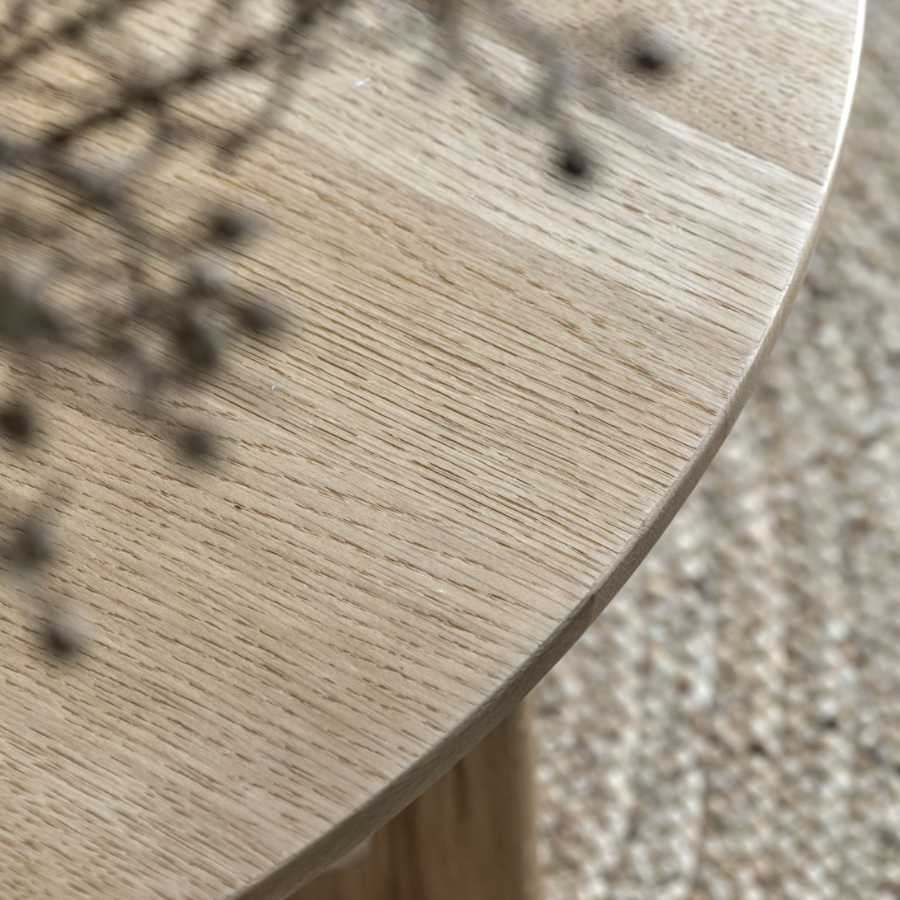Round Nordic Styled Oak Coffee Table - The Farthing