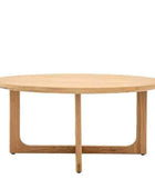Round Nordic Styled Oak Coffee Table - The Farthing