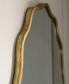 Round Rustic Gold Wavy Edge Wall Mirror - The Farthing