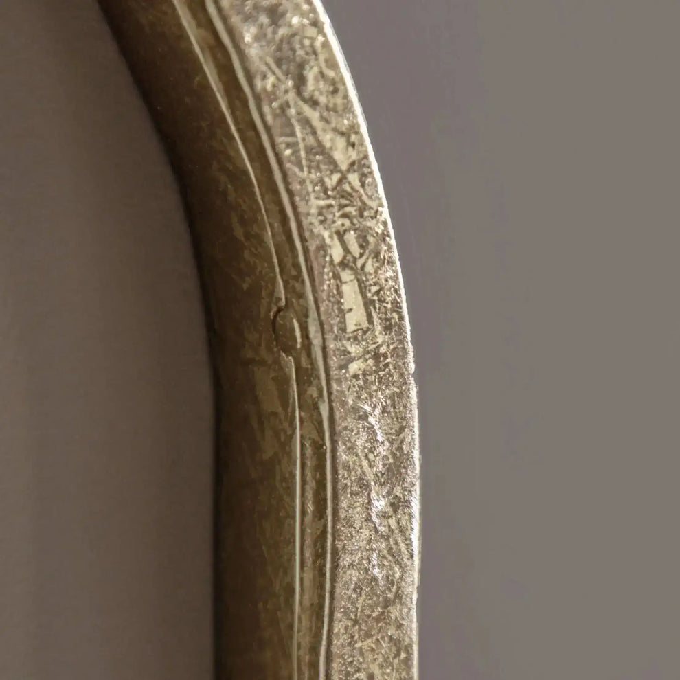 Round Rustic Gold Wavy Edge Wall Mirror at the Farthing