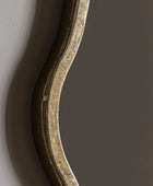 Round Rustic Gold Wavy Edge Wall Mirror - The Farthing