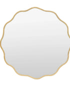 Round Rustic Gold Wavy Edge Wall Mirror - The Farthing
