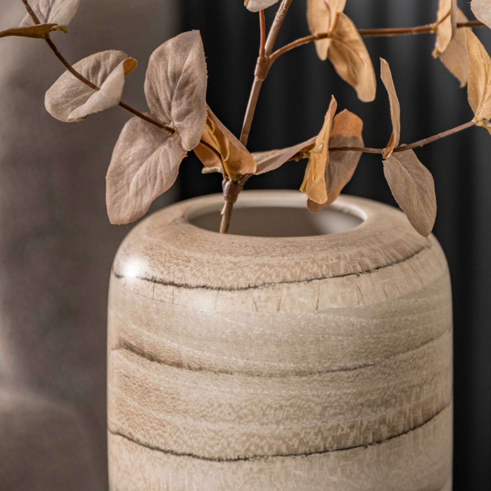 Round Sandstone Effect Vase - The Farthing