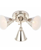 Round Shiny Nickel Trio Ceiling Spot Light - The Farthing