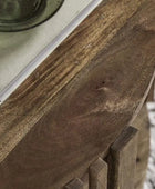 Round Vertical Slatted Coffee Table - The Farthing