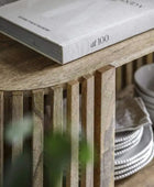 Rounded Edge Vertical Slatted Wooden Sideboard - The Farthing
