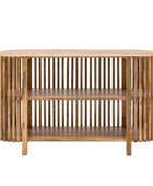 Rounded Edge Vertical Slatted Wooden Sideboard - The Farthing