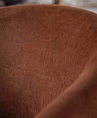 Rust Fabric Curved Tub Dining Chair - The Farthing