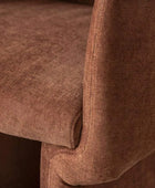 Rust Fabric Curved Tub Dining Chair - The Farthing