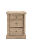 Rustic American Pine 3 Drawer Bedside Table - The Farthing
