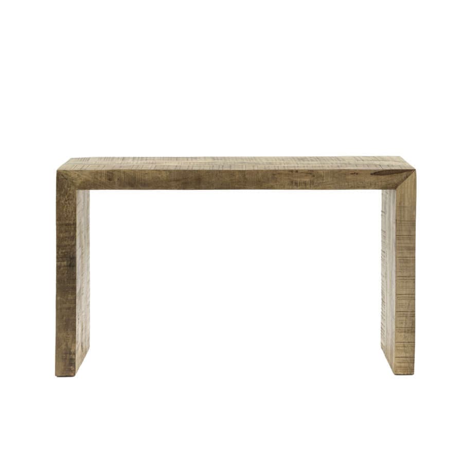 Rustic Chunky Mango Wood Console Table - The Farthing