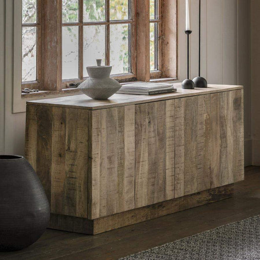 Rustic Chunky Mango Wood Sideboard - The Farthing