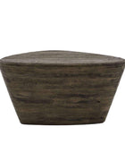 Rustic Dark Wood Angular Side Table - The Farthing