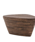 Rustic Dark Wood Angular Side Table - The Farthing