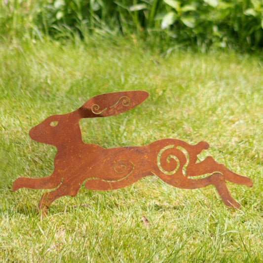 Rustic Hare Decorative Garden Stake - The Farthing