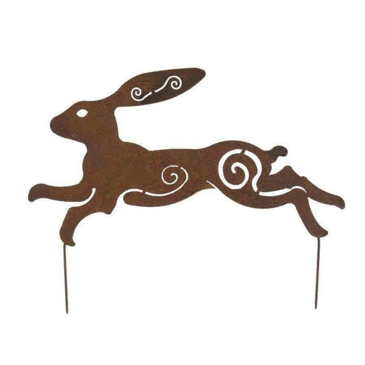 Rustic Hare Decorative Garden Stake - The Farthing