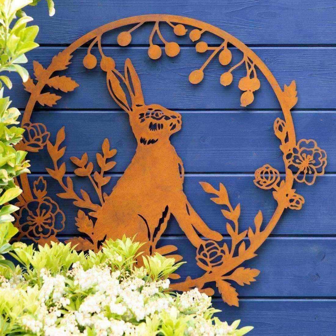 Rustic Hare Garden Metal Wall Art - The Farthing