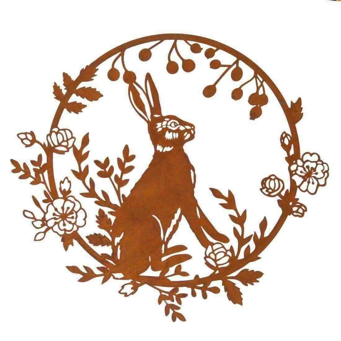 Rustic Hare Garden Metal Wall Art - The Farthing