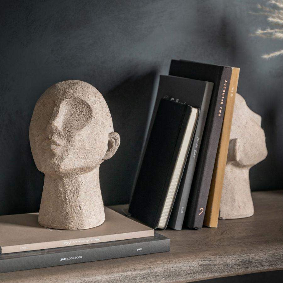 Rustic Heads Bookends - The Farthing