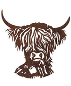 Rustic Highland Cow Metal Garden Wall Art - The Farthing