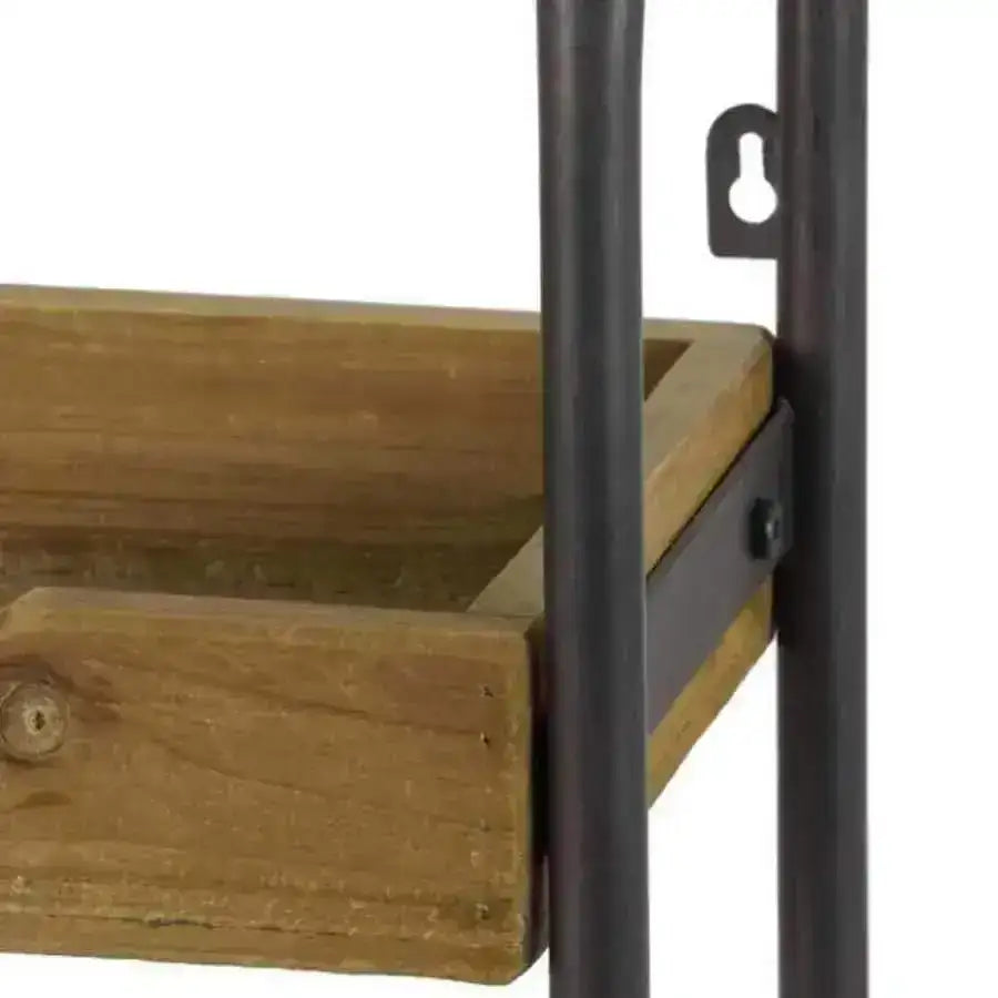 Rustic Kitchen Wall Shelf with Glass Holder