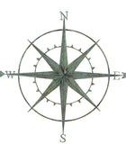 Rustic Metal Compass Garden Wall Art - The Farthing
