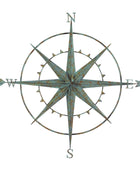 Rustic Metal Compass Garden Wall Art - The Farthing