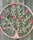 Rustic Metal Tree with Berries Wall Art - The Farthing