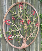 Rustic Metal Tree with Berries Wall Art - The Farthing