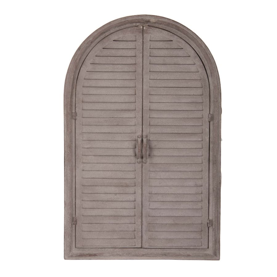 Rustic Outdoor Garden Arched Shutter Mirror - The Farthing