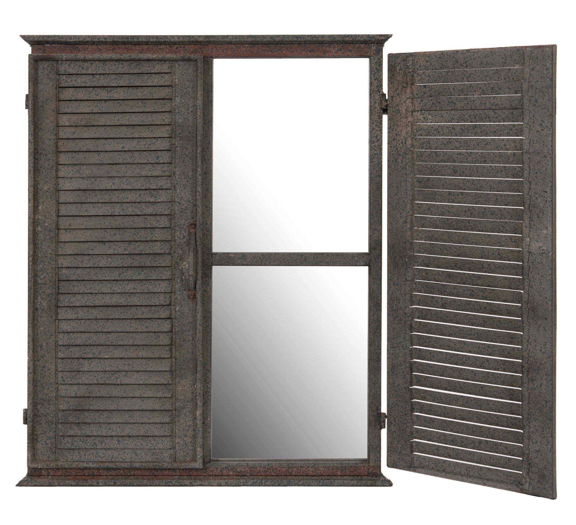 Rustic Outdoor Garden Shutter Mirror - The Farthing