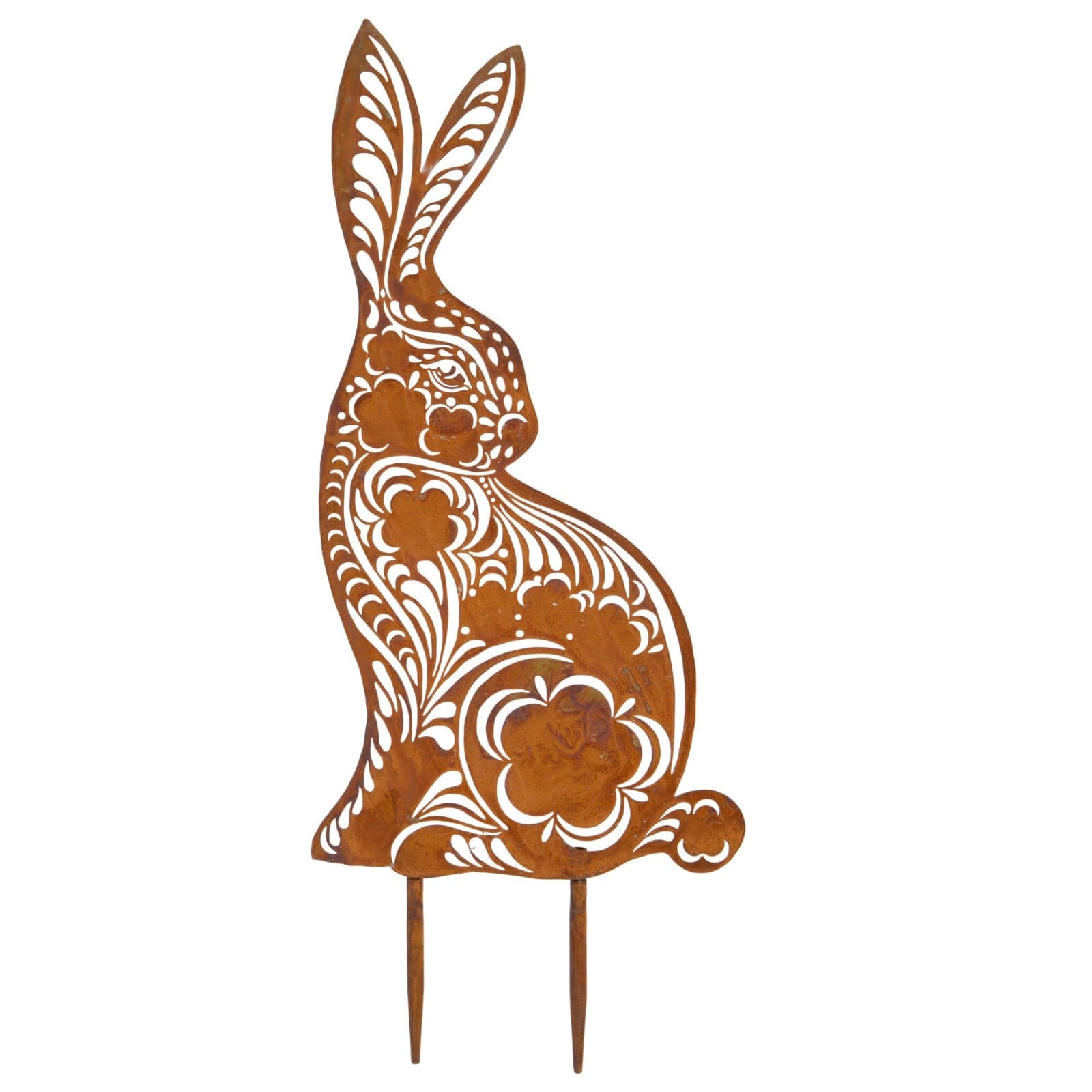 Rustic Rusty Hare Garden Silhouette - The Farthing