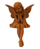 Rustic Rusty Wall Sitting Garden Angel - The Farthing