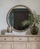 Rustic Weathered Round Mirror - choice of size - The Farthing