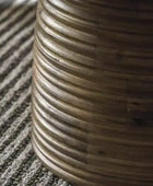 Rustic Wooden Round Lipped Beehive Coffee Table - The Farthing