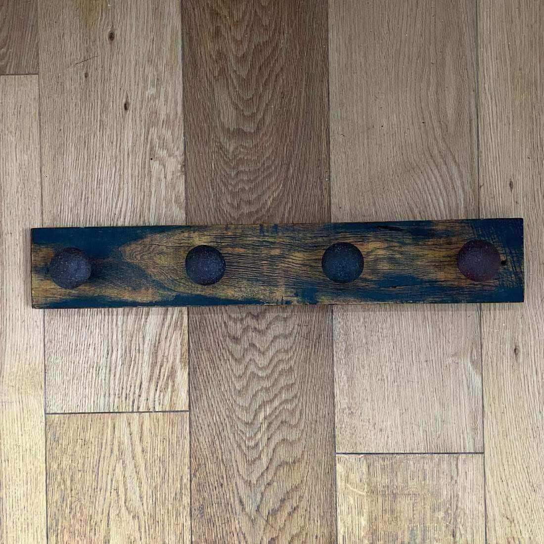 Rustic Wooden Up Cycled 4 Peg Hook Rail - The Farthing