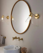 Satin Gold Bathroom Cone Wall Light - The Farthing