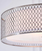 Satin Nickel Geometric Fretwork Pendant Light - The Farthing