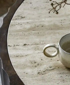Scalloped Edge Wooden Drum Coffee Table 4